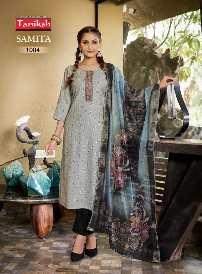 Samita Vol 1 By Taniksh Handwork Printed Kurti With Bottom Dupatta Wholesalers In Delhi
